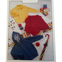 Load image into Gallery viewer, Aran Cardigan Knit Pattern 7161
