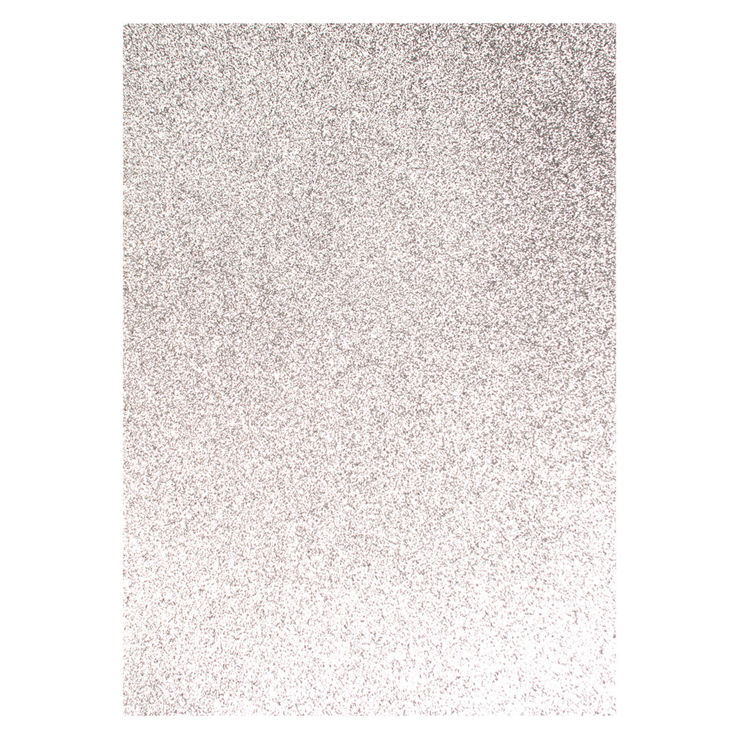 A4 Glitter Foam Sheet - Silver (Glitter Front)
