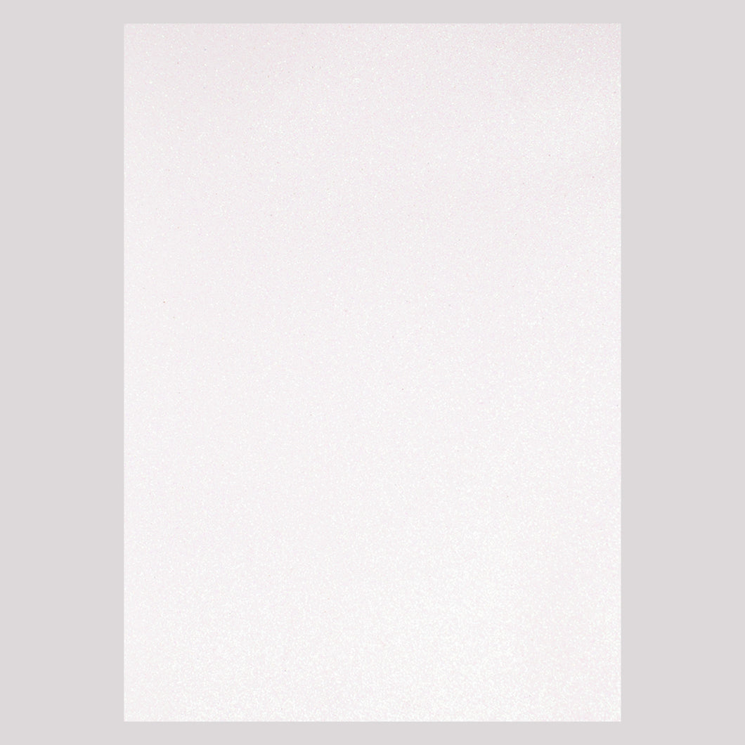 A4 Glitter Foam Sheet - White (Glitter Front)