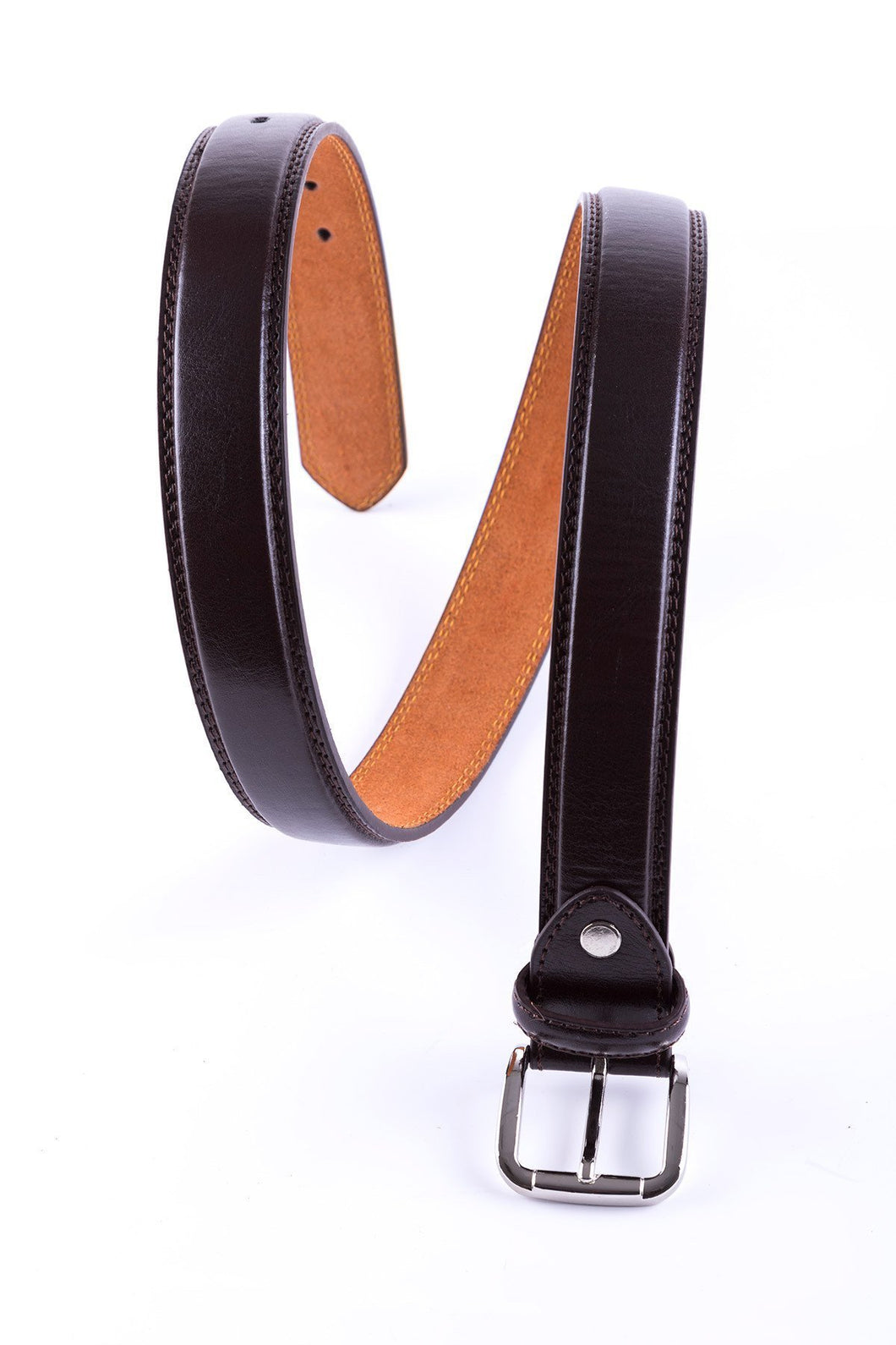Brown - Double Stitched Belt 5026