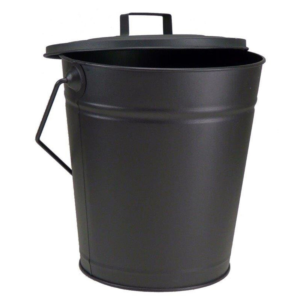 Black 12'' Coal Bucket & Lid