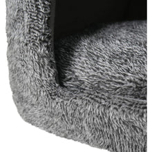 Load image into Gallery viewer, Rosewood Grey Teddy Bear Cat Bed
