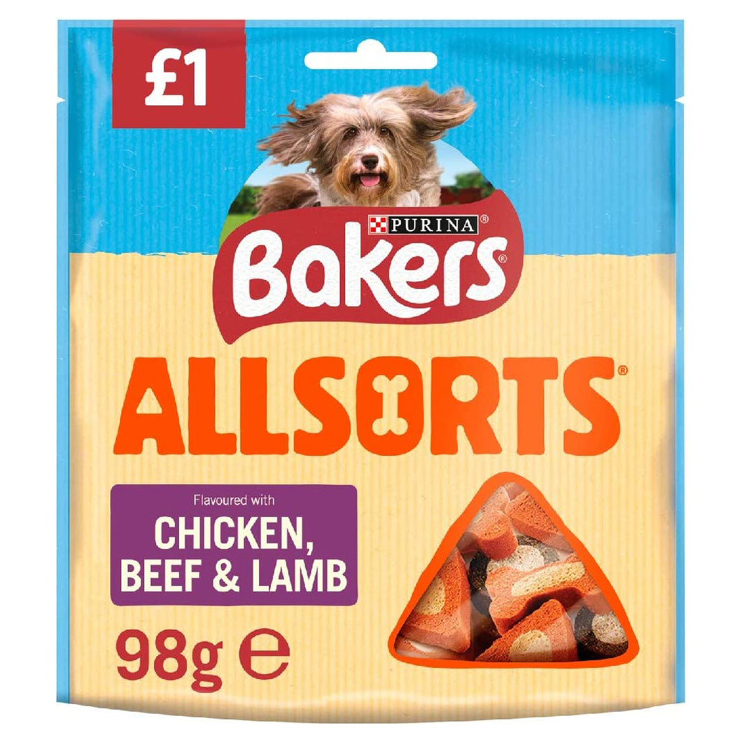 Bakers Allsorts Chicken, Beef And Lamb 98g
