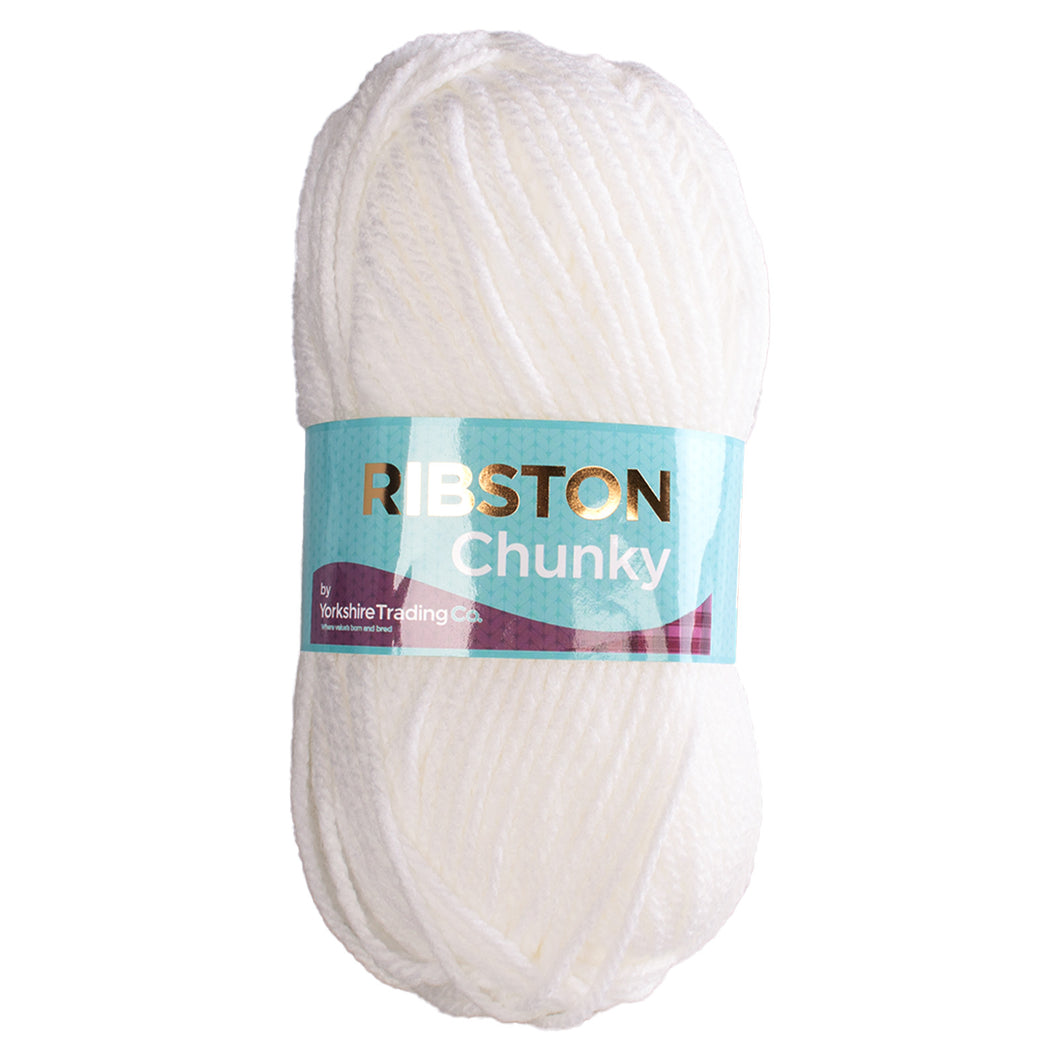 Ribston Chunky Knit Wool 100g White 100