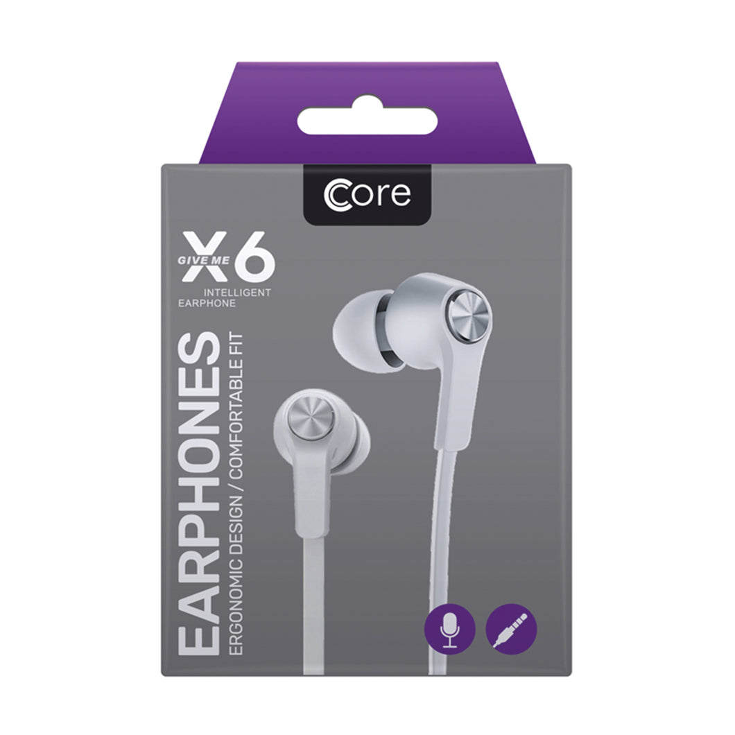 White Core X6 earphones