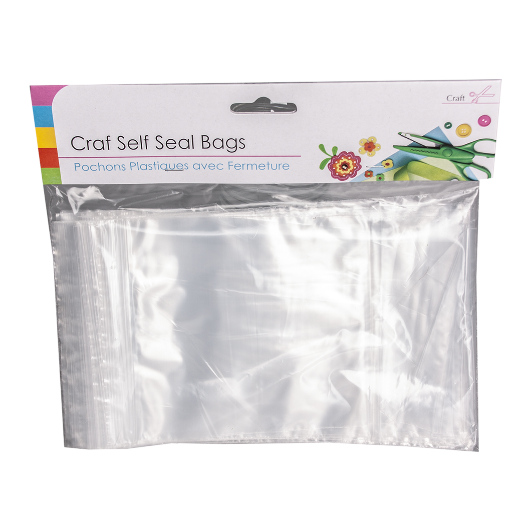 Re-Sealable Craft Bags 12.4x18cm 40pk