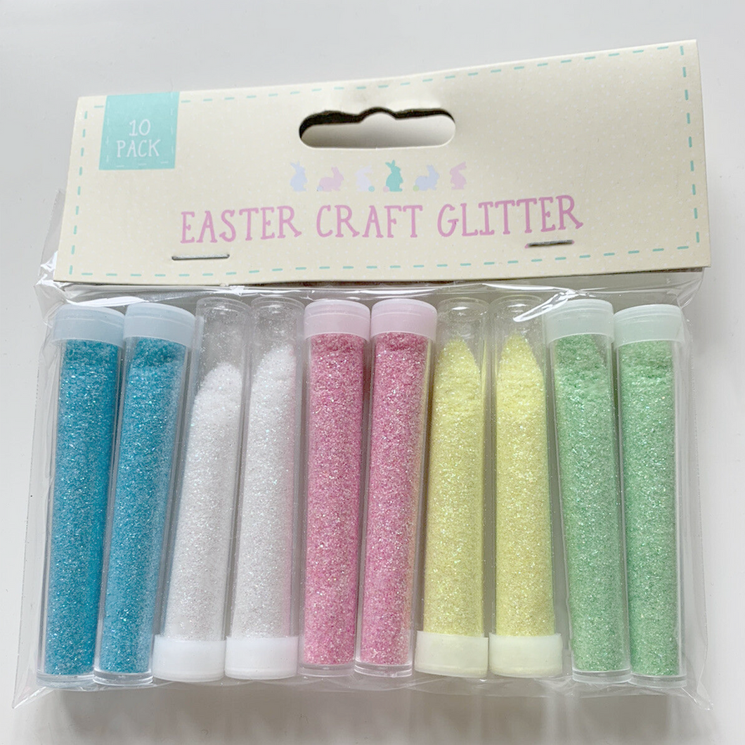 Easter Craft Fine Glitter 10pk - Pastels