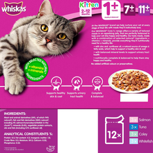 Load image into Gallery viewer, Whiskas 1+ Fish Selection Pouches 100gx12
