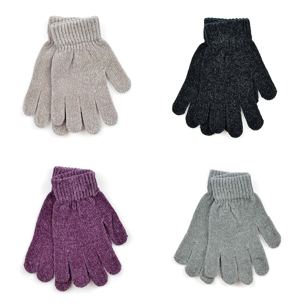 Ladies Chenille Magic Gloves Assorted 1Pair
