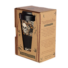 Load image into Gallery viewer, Bamboo Composite Skull Screw Top Travel Mug
