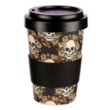 Load image into Gallery viewer, Bamboo Composite Skull Screw Top Travel Mug
