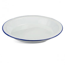 Load image into Gallery viewer, Highlander Deep Plate Enamel White and Blue 
