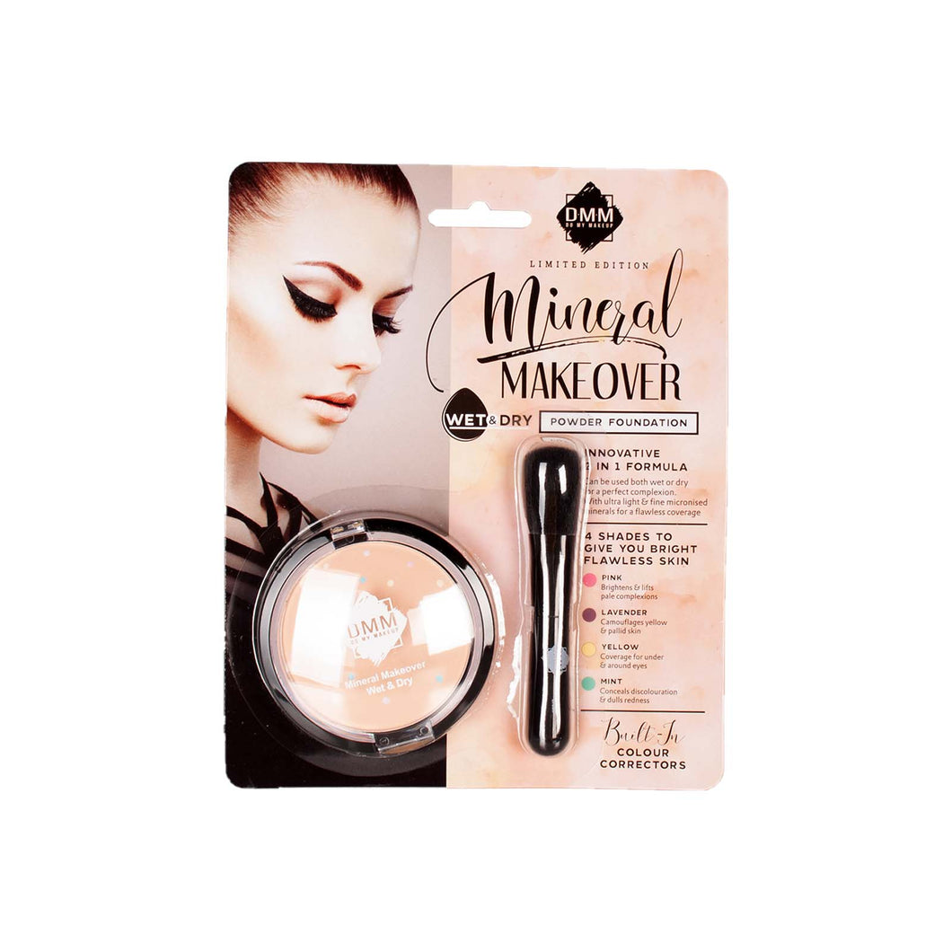 DMM Mineral Makeover powder, brush and puff pad