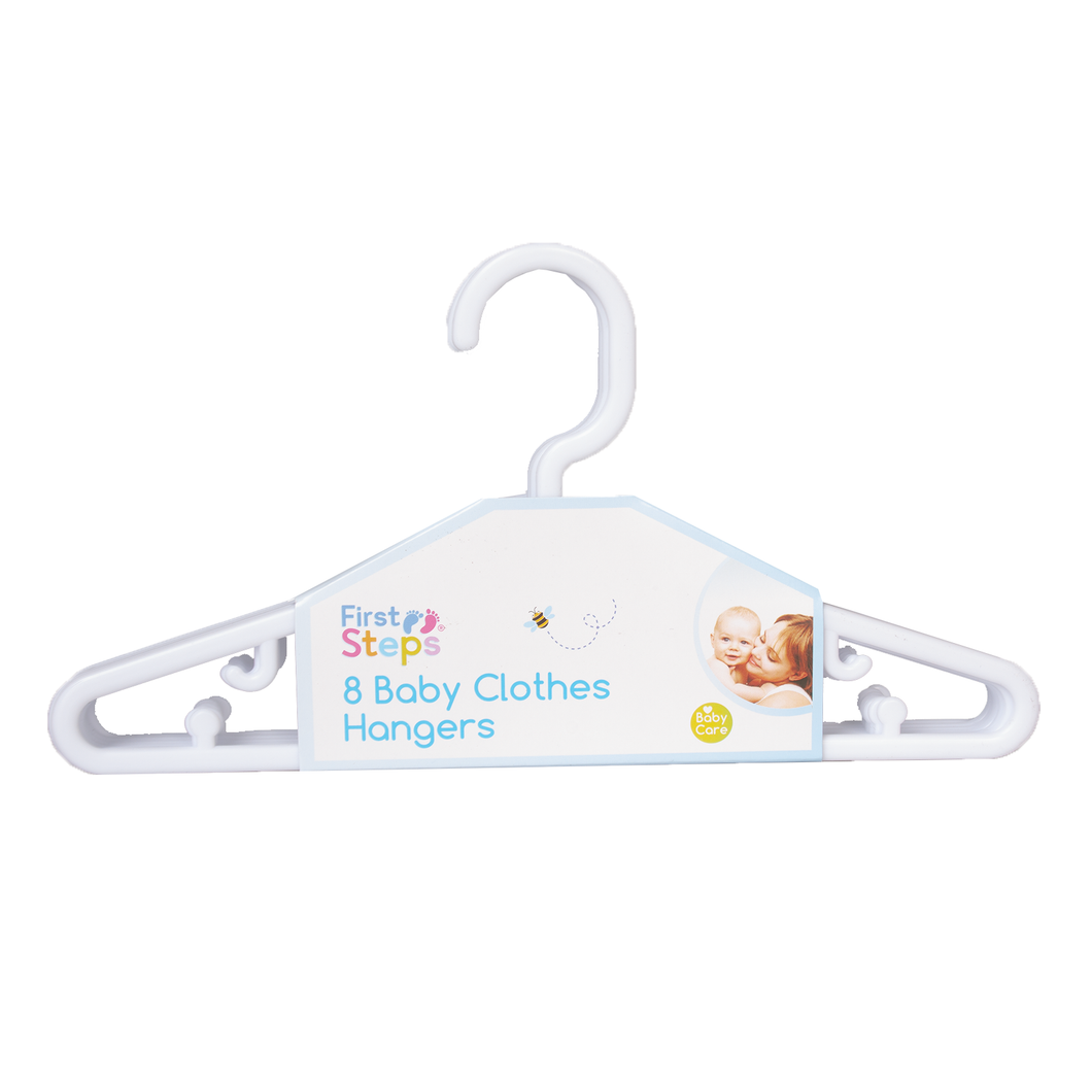 First Steps Small Baby Clothes Hangers 8 Pack