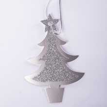 Load image into Gallery viewer, Habico Glitter Tree Tags 6pk - Silver
