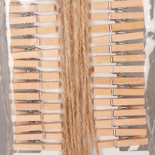 Load image into Gallery viewer, 36 Mini Wooden Pegs with 2m String
