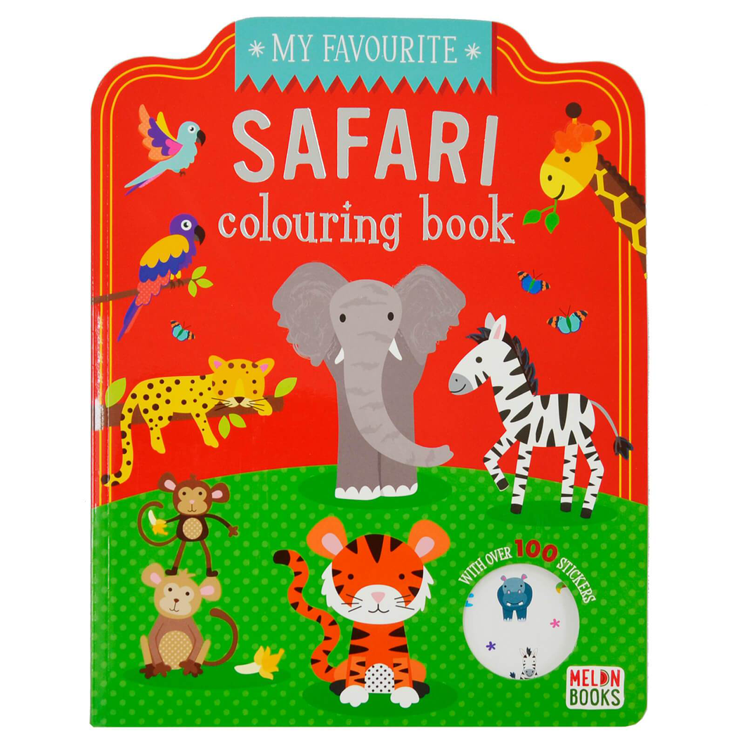 Melon Books Safari Colouring Book with Stickers