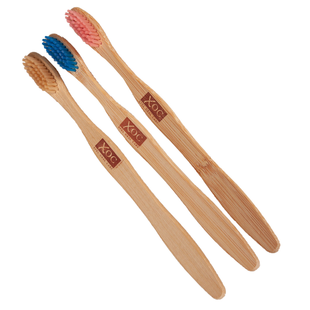 XOC Bamboo Toothbrush 3pk