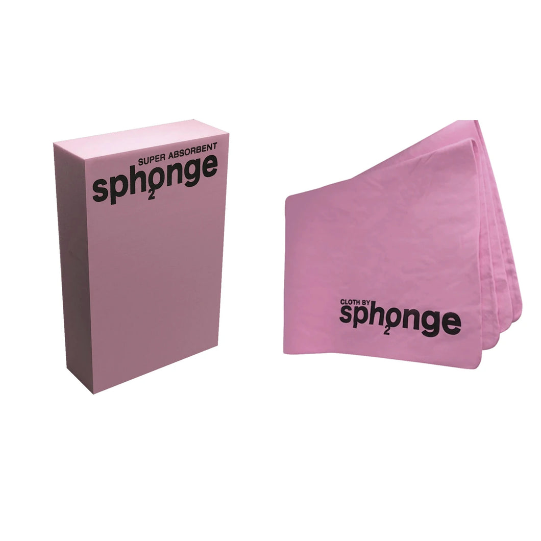 Sph2onge Bundle - Pink Sponge & Cloth