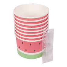 Load image into Gallery viewer, Bello Juicee Watermelon Ice Cream Tubs &amp; Spoons 8pk
