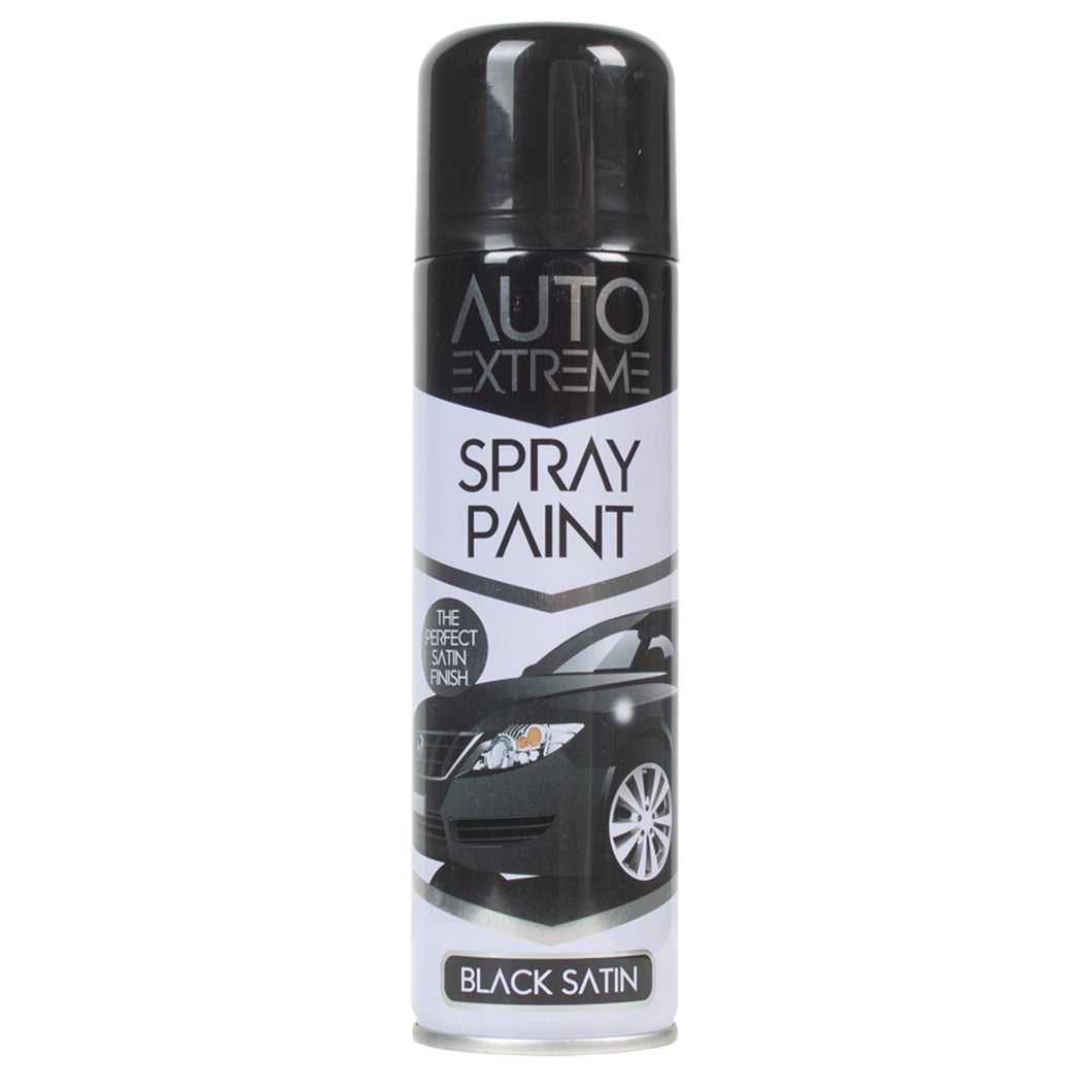 Auto Extreme Black Satin Car Spray Paint 250ml