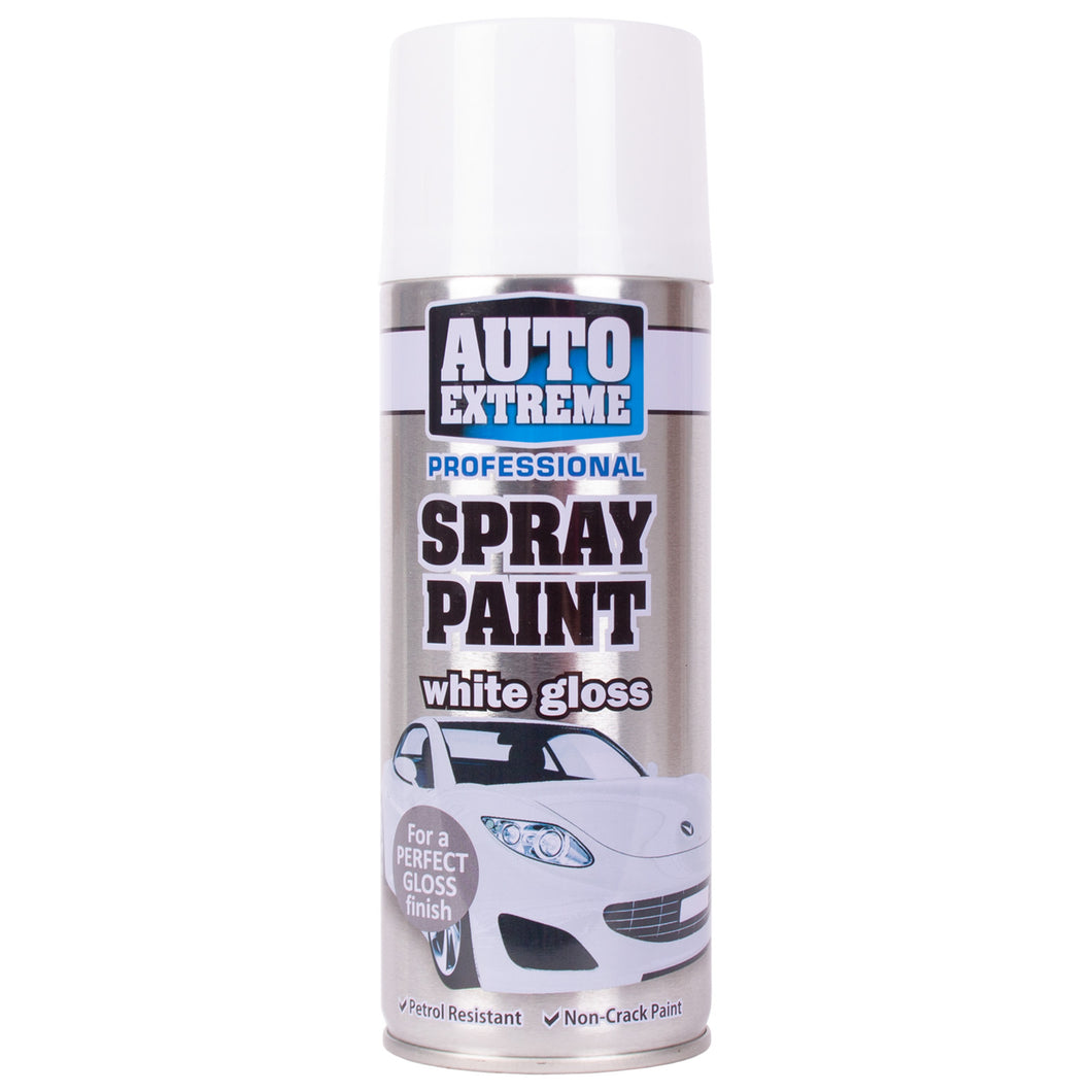 Auto Extreme White Gloss Car Spray Paint 400ml