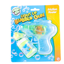 Load image into Gallery viewer, Light Up Friction Bubble Gun Blue
