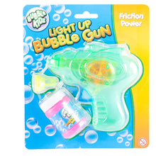 Load image into Gallery viewer, Light Up Friction Bubble Gun Green 
