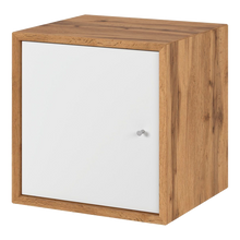 Load image into Gallery viewer, White Oak Storage Cube With Door

