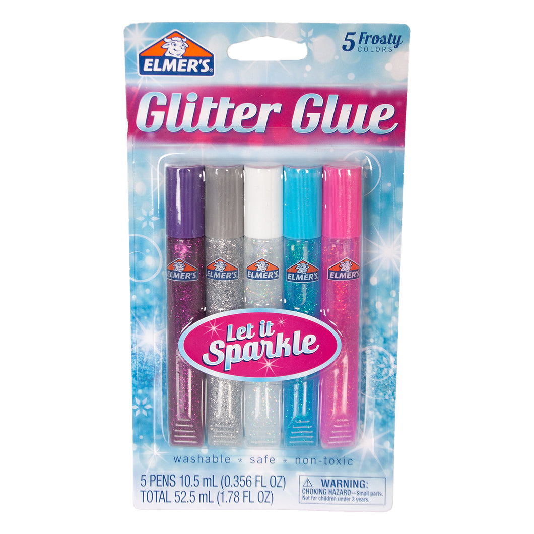 Elmers Glitter Glue Pens 5 Pack - Frosty