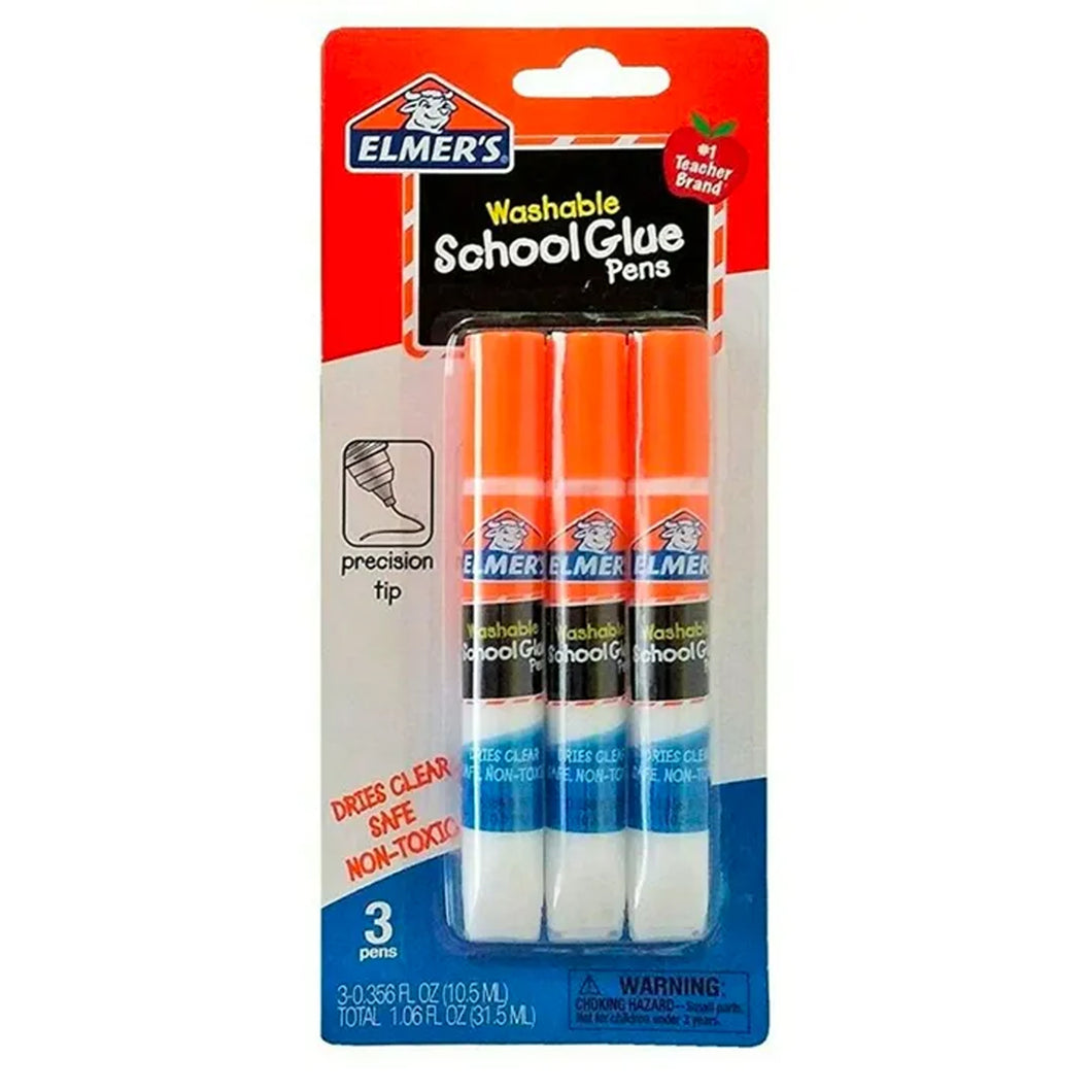 Elmer's Washable School Glue Pens 3pk