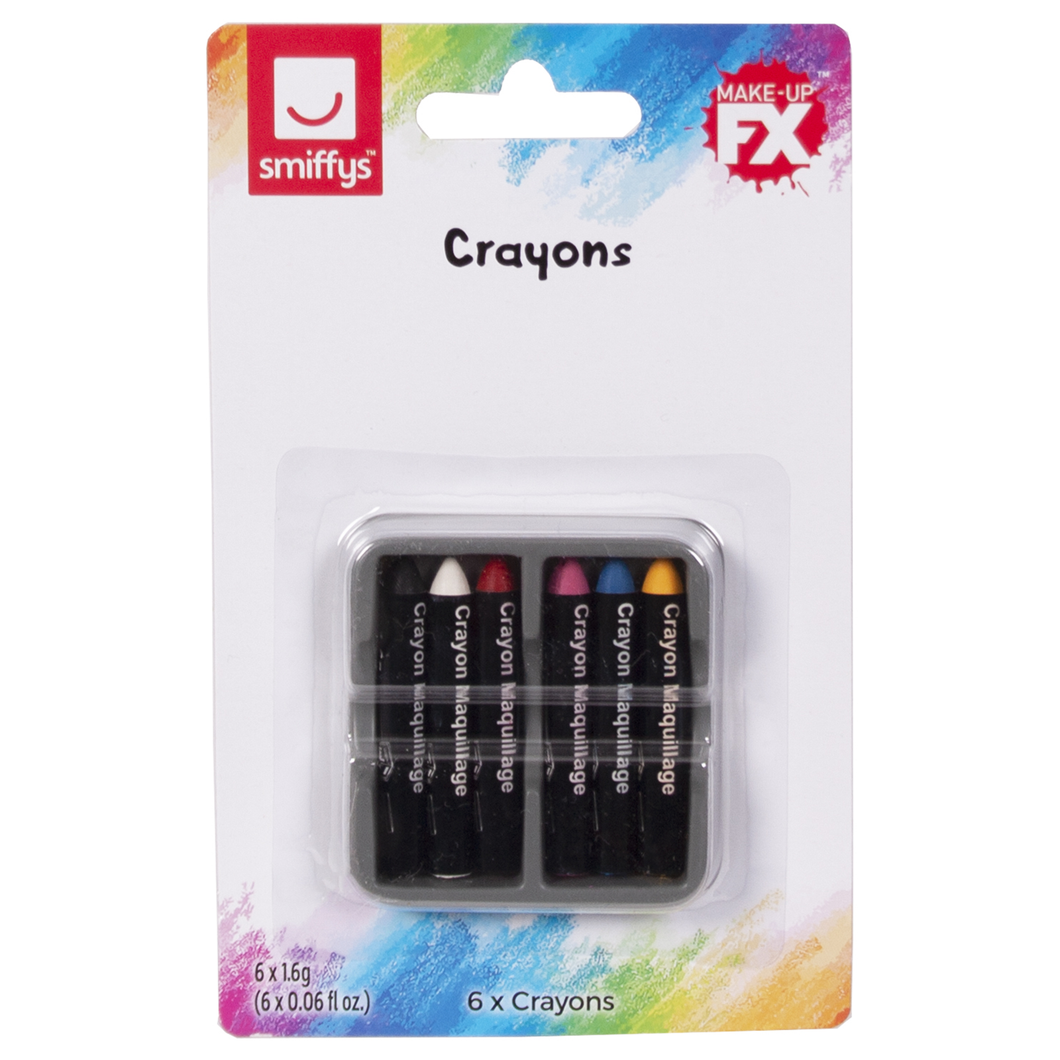 Coloured Wax Crayons 6pk