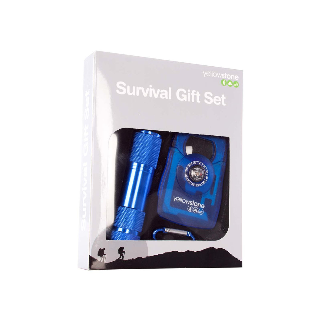 Survival Gift Set containing a torch and multitool.
