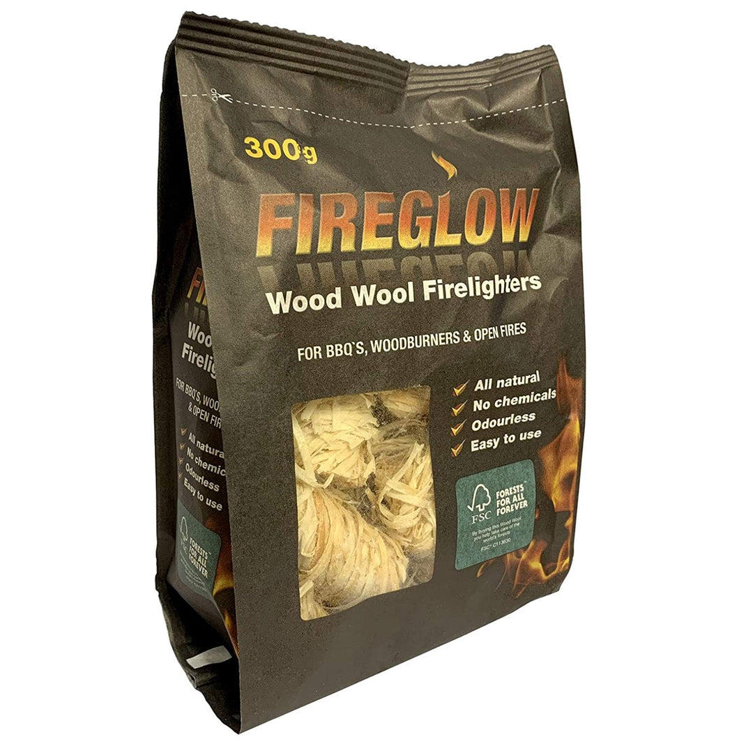 Tiger Tim Fireglow Wood Wool Firelighters 300g