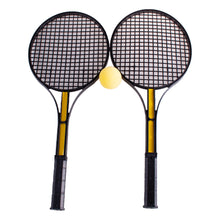 Load image into Gallery viewer, Black Tennis Set With Soft Yellow Ball 52cm X 21cm
