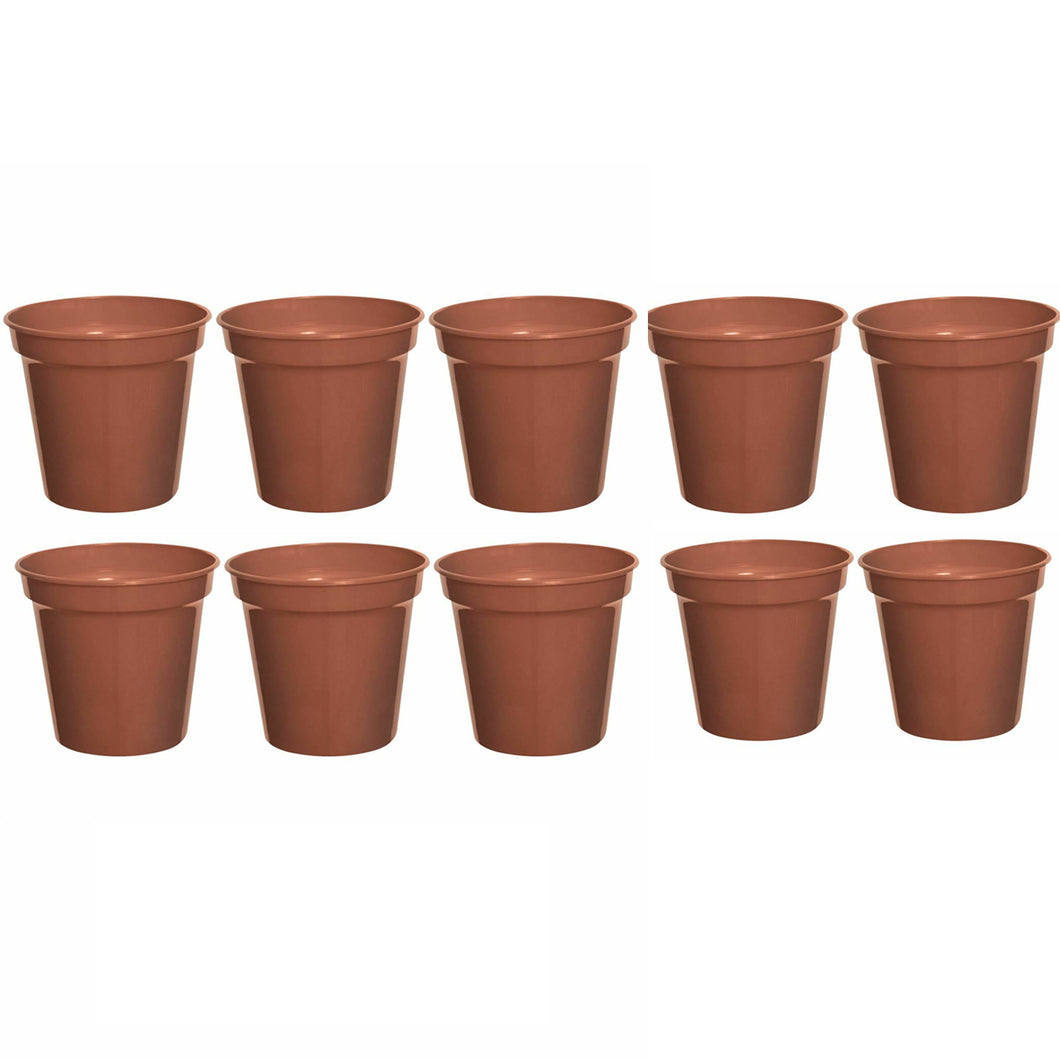 Whitefurze Terracotta 12.7cm Garden Pot Set 10pk
