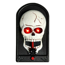 Load image into Gallery viewer, Skull doorbell with a spider coming from its mouth
