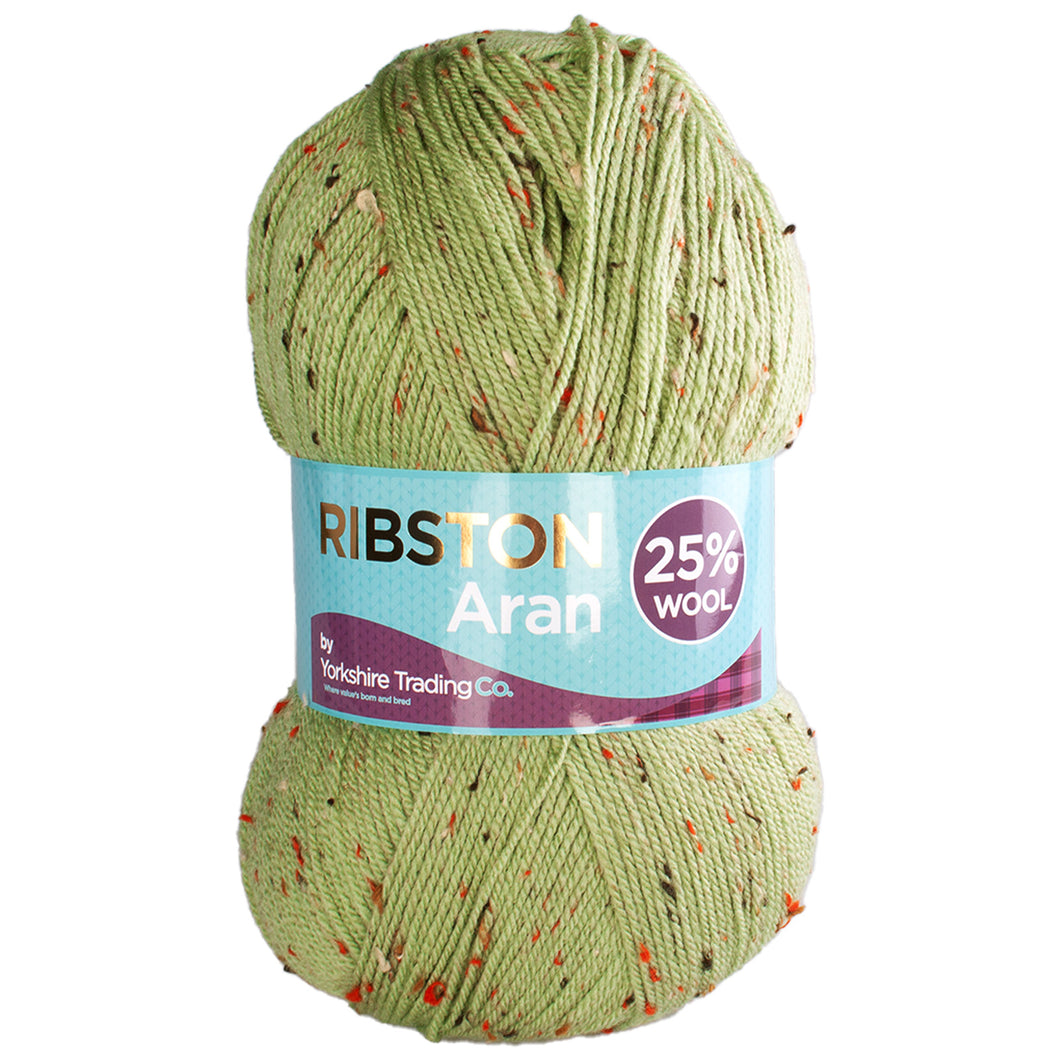 Ribston Aran Wool 400g Sage Tweed 03