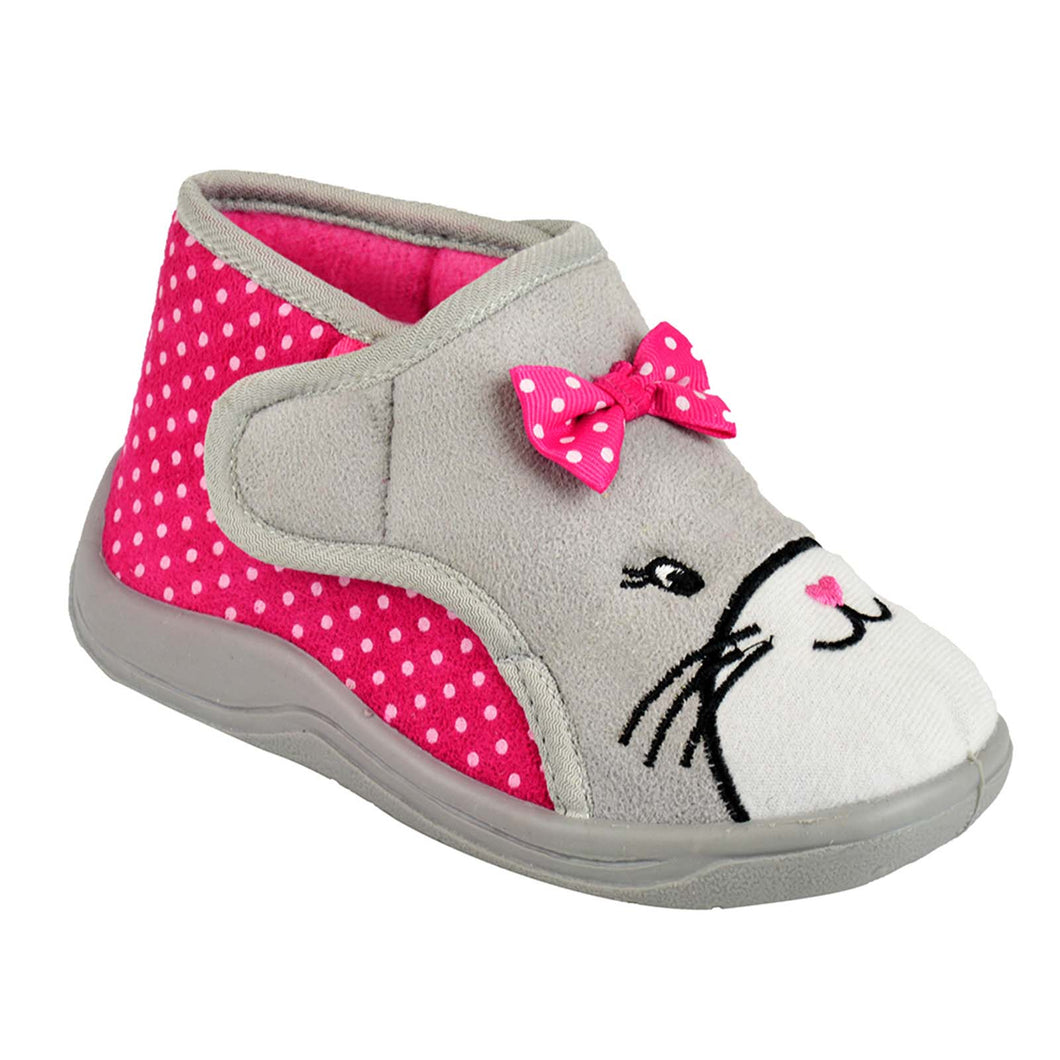 Children's Velcro Cat Slippers