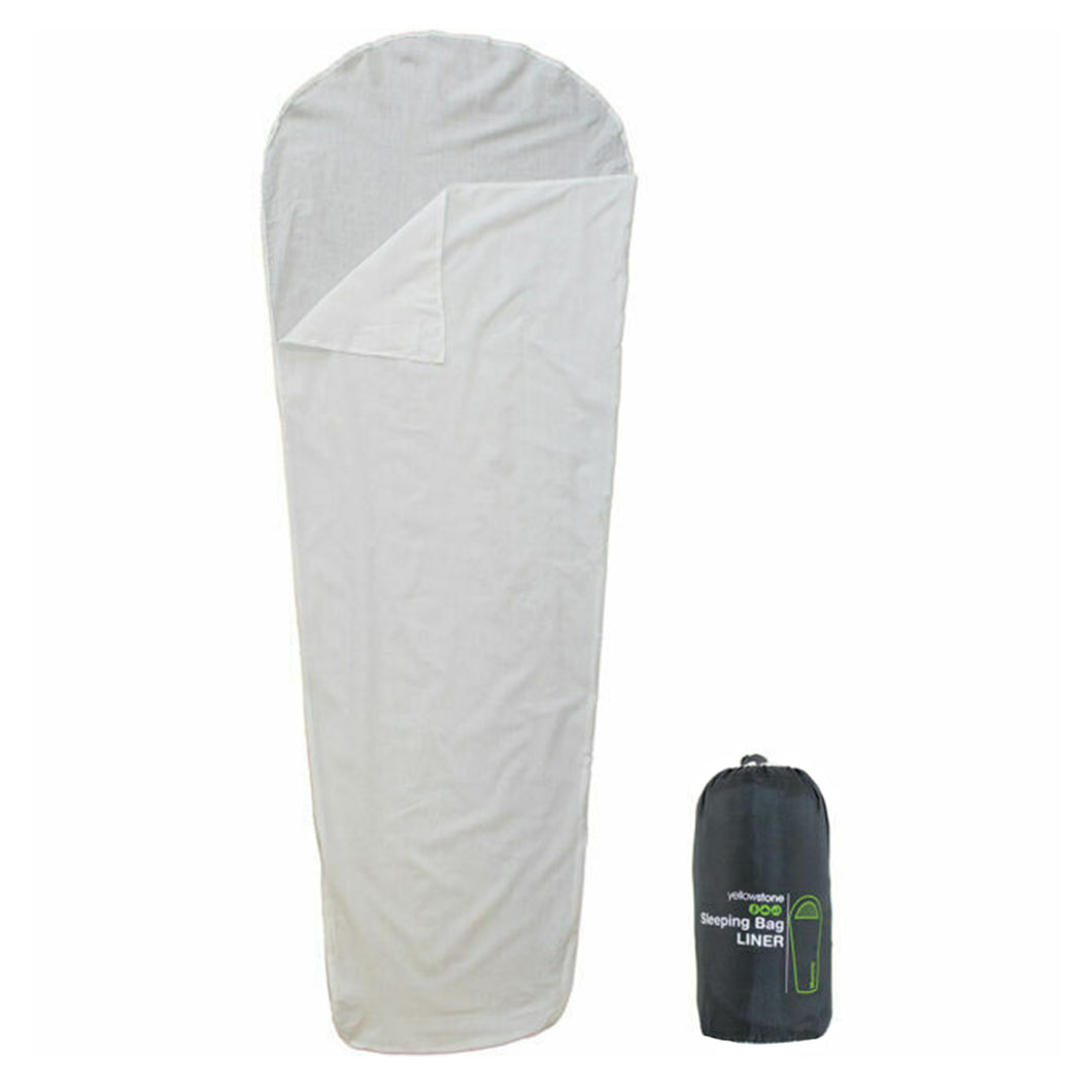 Yellowstone Mummy Sleeping Bag Liner White
