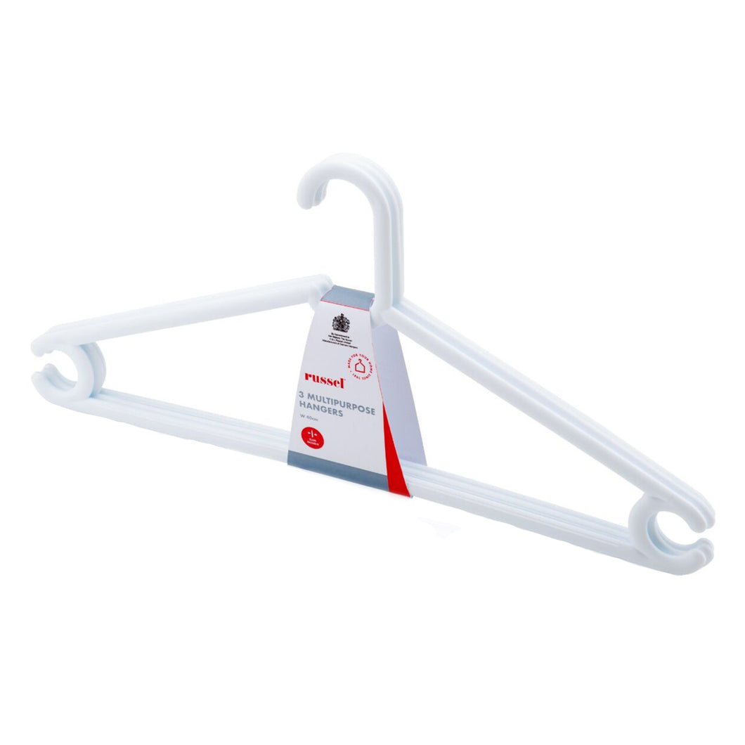 Russell Pack of 10 White Hangers