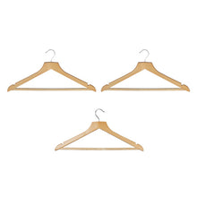Load image into Gallery viewer, Russel Coat Hangers Wooden Notched 3pk 
