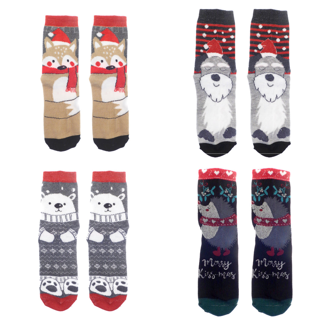 Ladies Christmas Socks 1pk