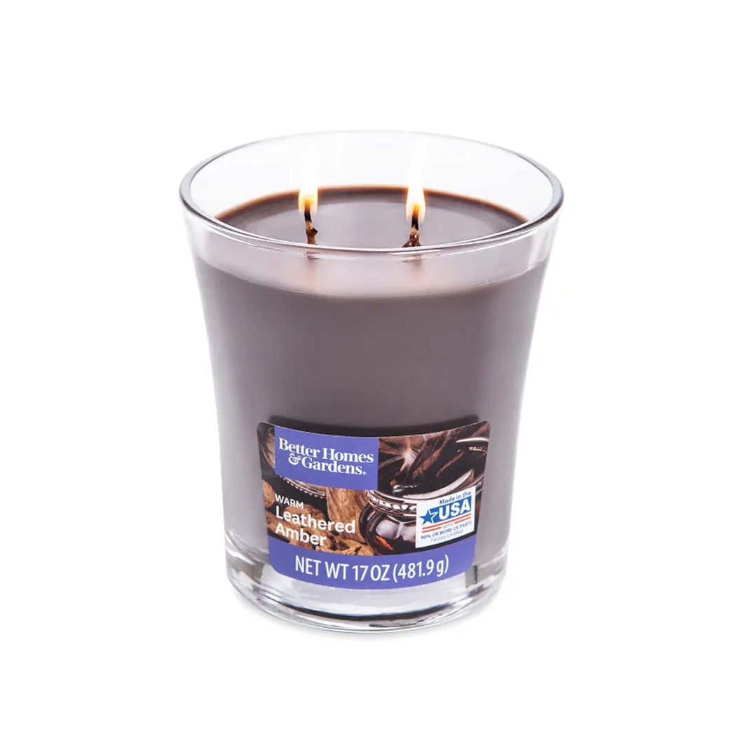 Better Homes Warm Leathered Amber candle