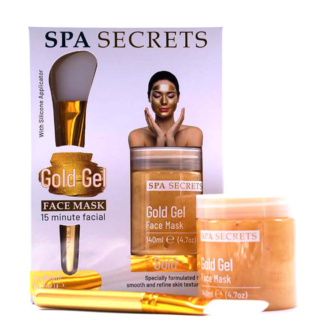 Gold gel mask and silicone applicator