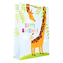 Load image into Gallery viewer, &quot;Happy Birthday&quot; giraffe gift bag

