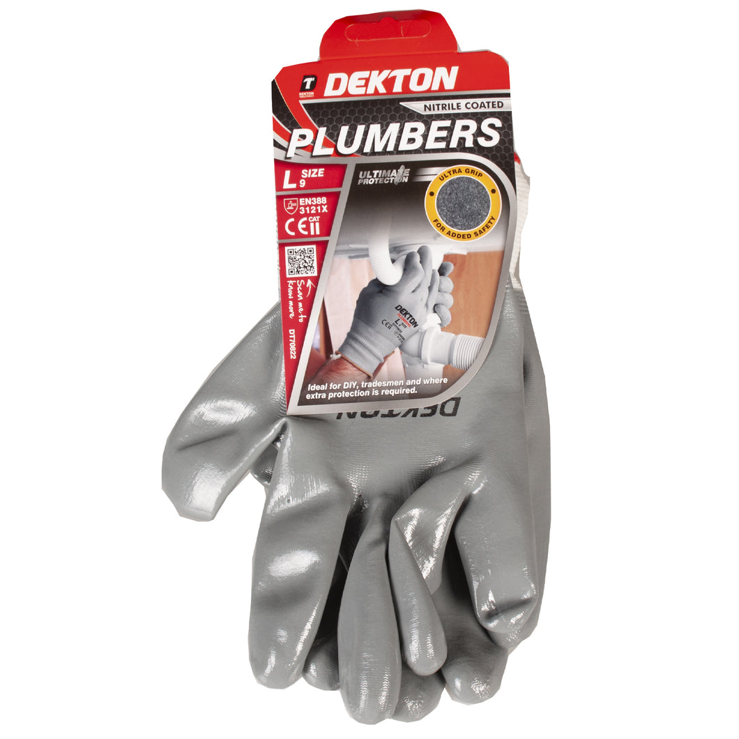 Dekton Size 9 Nitrile Coated Plumbers Gloves