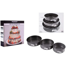 Load image into Gallery viewer, Cookhouse Non-stick Springform Cake Tins 3 Pack
