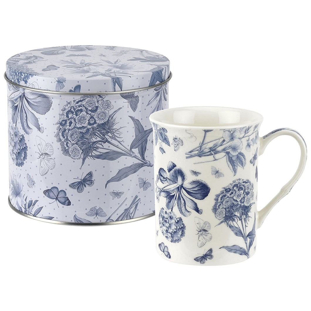Portmeirion Botanic Blue Mug And Tin Set