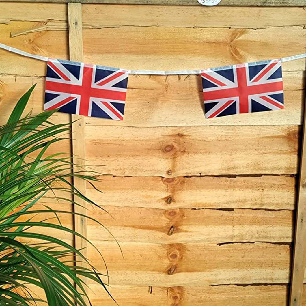 Jubilee Union Jack Rayon Bunting 12ft 8 Flags